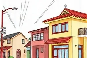潮汐阁主题包厢的海浪纹墙板与灯带